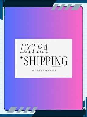 Extra Shipping Notice - Blue to Pink Gradient Graphic